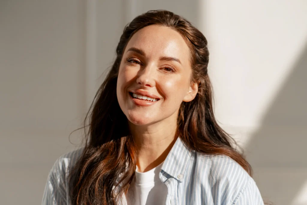 Woman smiling